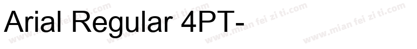 Arial Regular 4PT字体转换